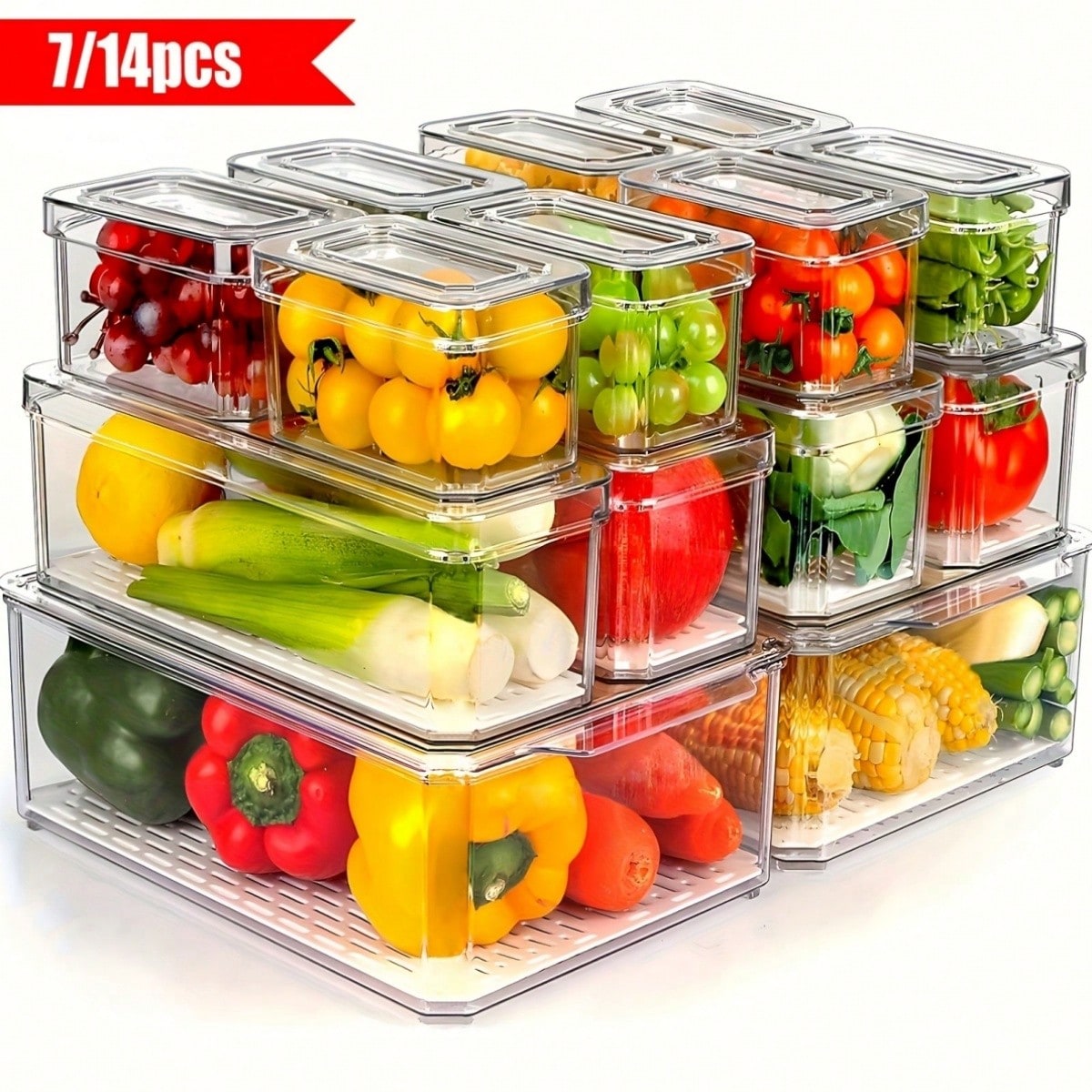 7/14 Pack Stackable Fridge Org - đánh giá và giá Food Snacks For Party