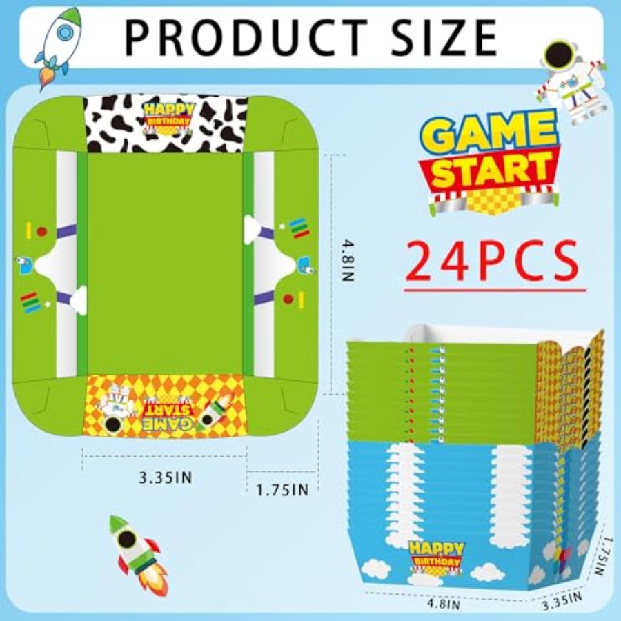 24 Pcs Cartoon Paper Food Tray - đánh giá và giá Food Snacks For Party
