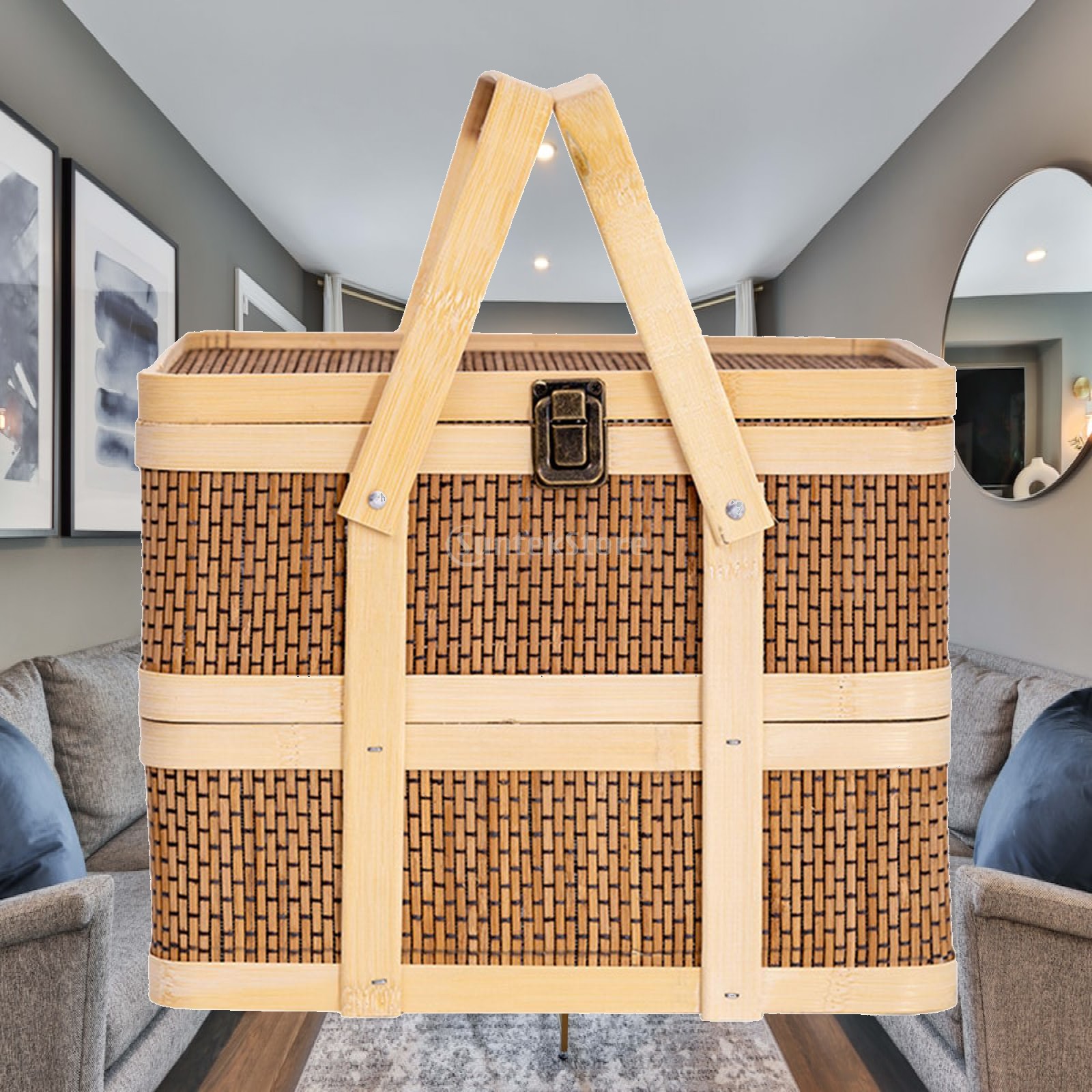 Woven Picnic Basket,Food Stora - đánh giá và giá Snacks Food Hamper Basket