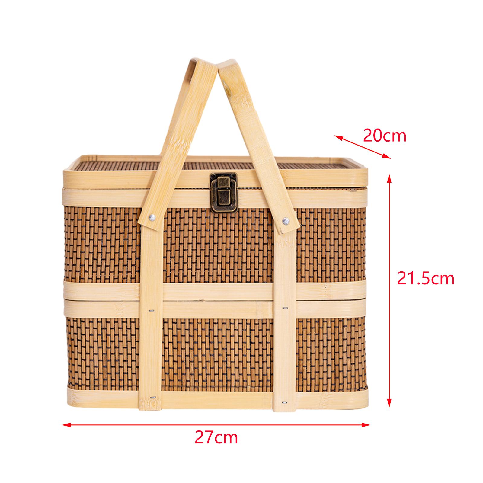 Woven Picnic Basket,Food Stora - đánh giá và giá Snacks Food Hamper Basket