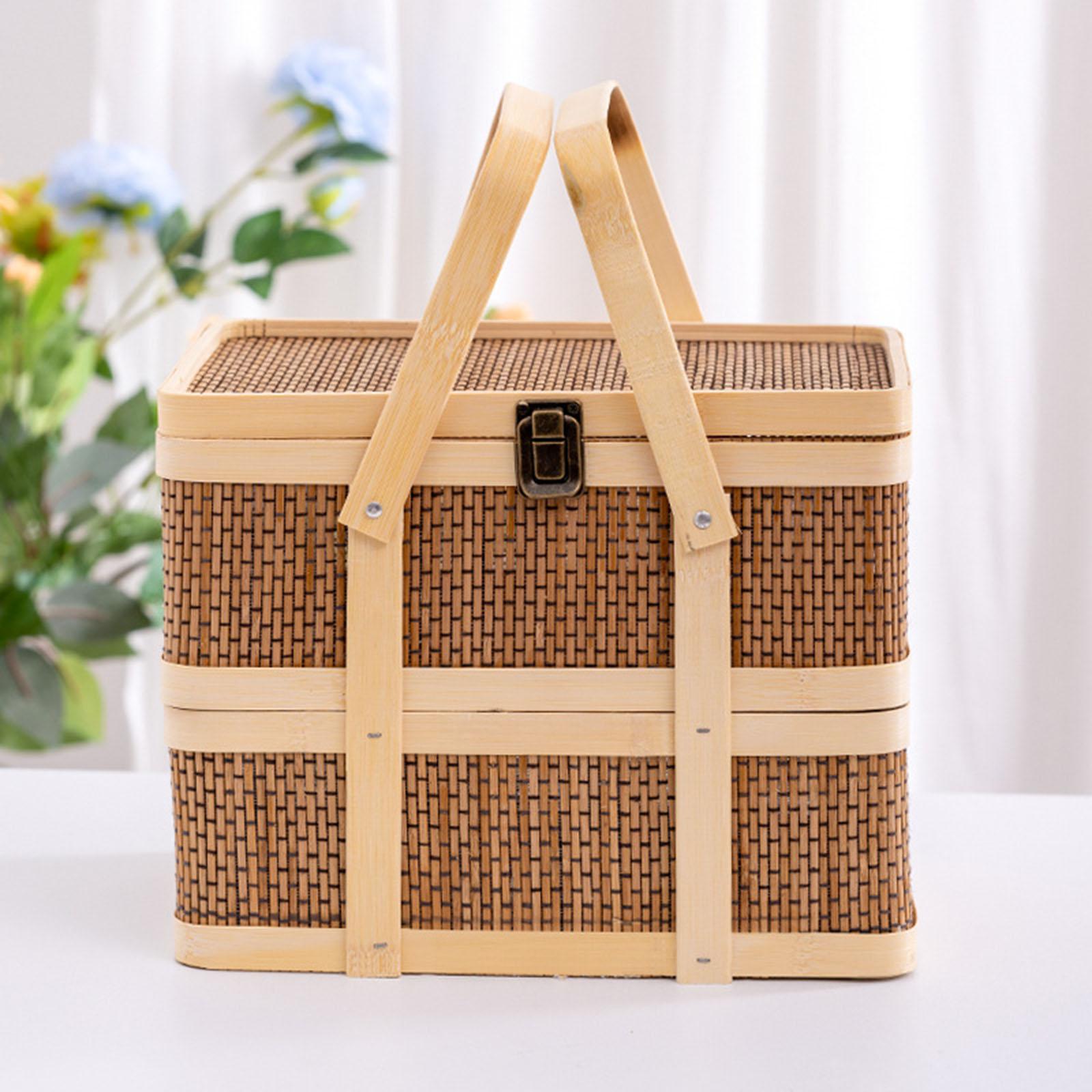 Woven Picnic Basket,Food Stora - đánh giá và giá Snacks Food Hamper Basket