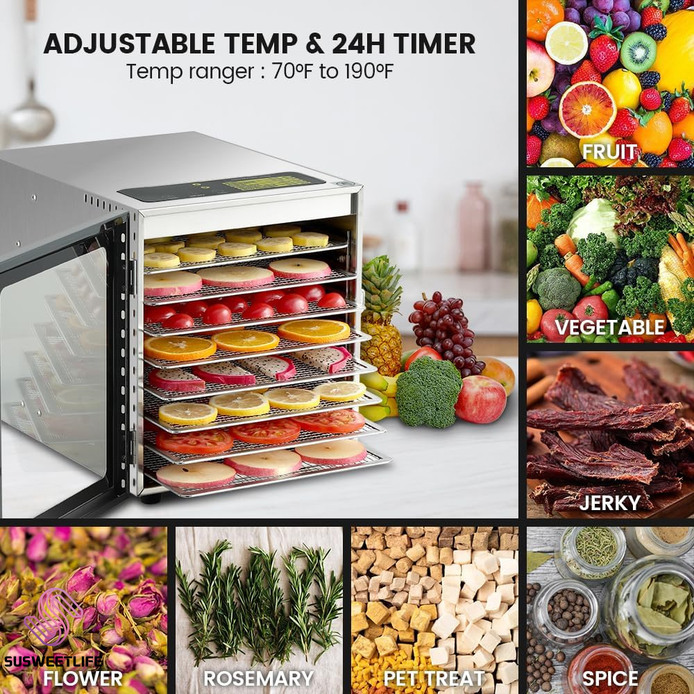 500W 8-Tray Large Capacity Foo - đánh giá và giá Food Snacks Healthy