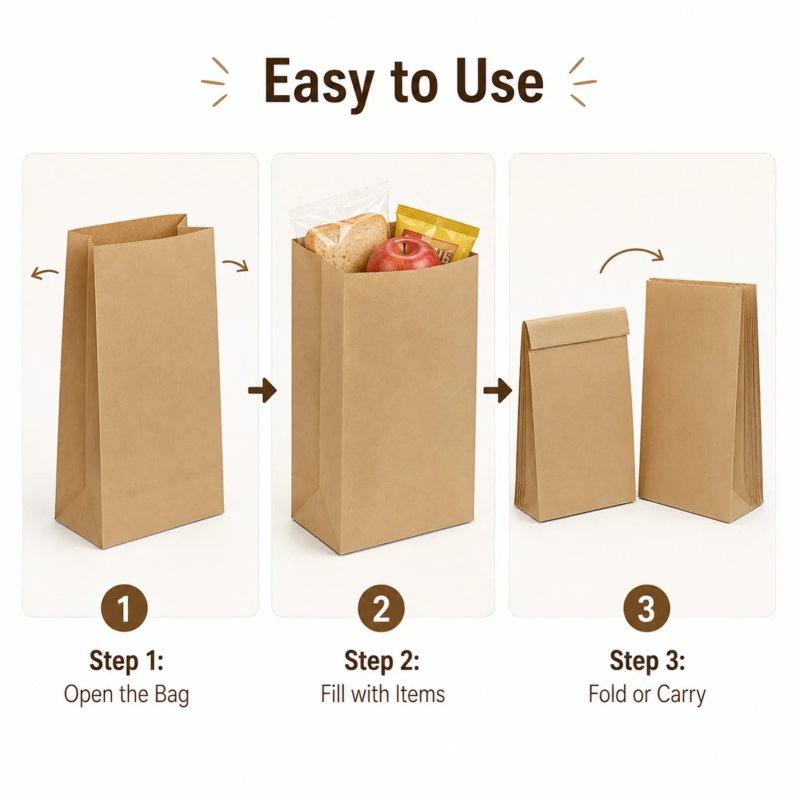 10-30Pcs Small Brown Kraft Pap - đánh giá và giá Food Snacks For Party